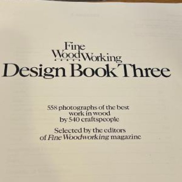 1983 Fine Woodworking: Design Book 3 (558 Photographs of the Best Work in Wood) - Picture 4 of 4